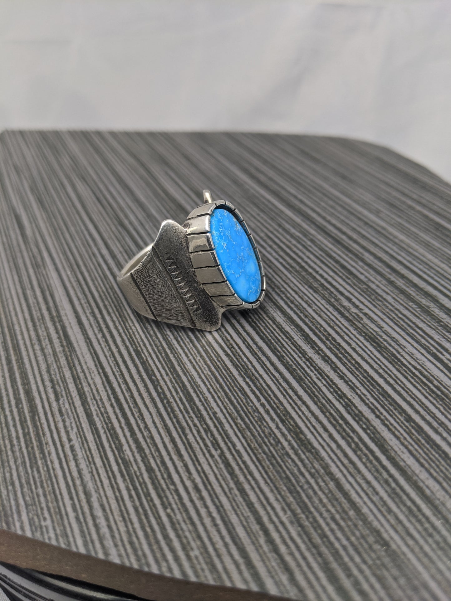 Bright Blue Kingman Fan Ring