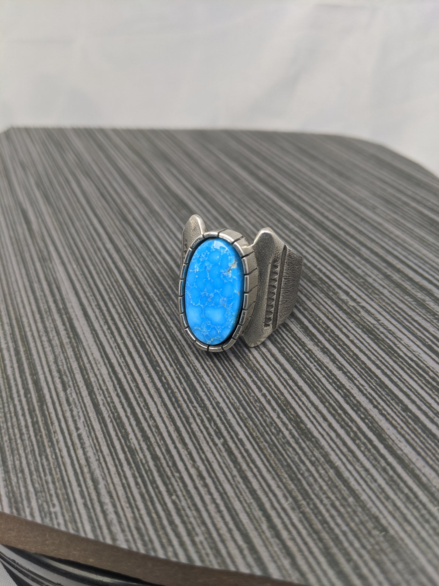 Bright Blue Kingman Fan Ring