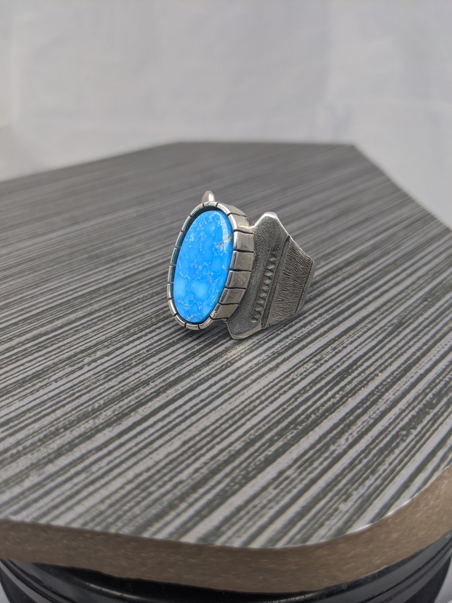 Bright Blue Kingman Fan Ring