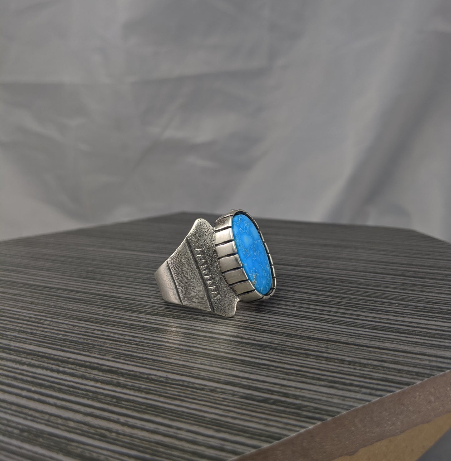 Bright Blue Kingman Fan Ring