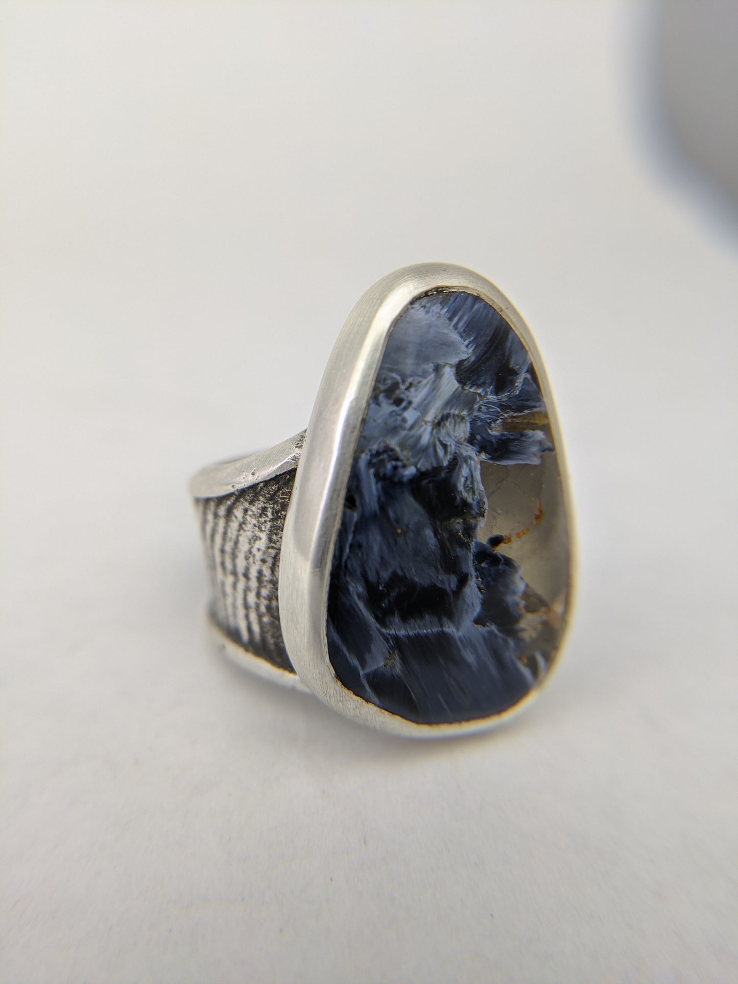 Pietersite Cuttlebone Statement Ring