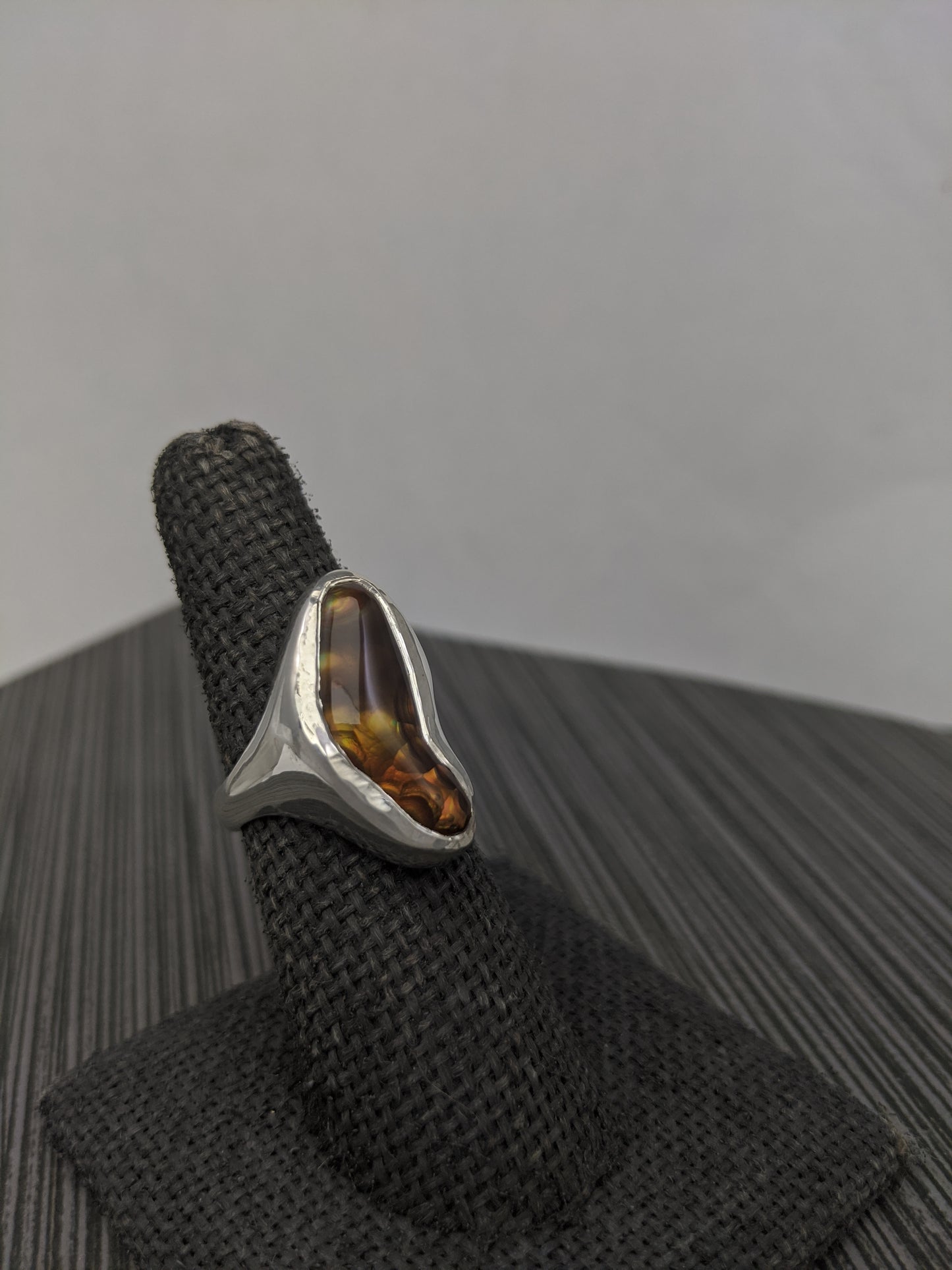 Fire Agate Boomerang