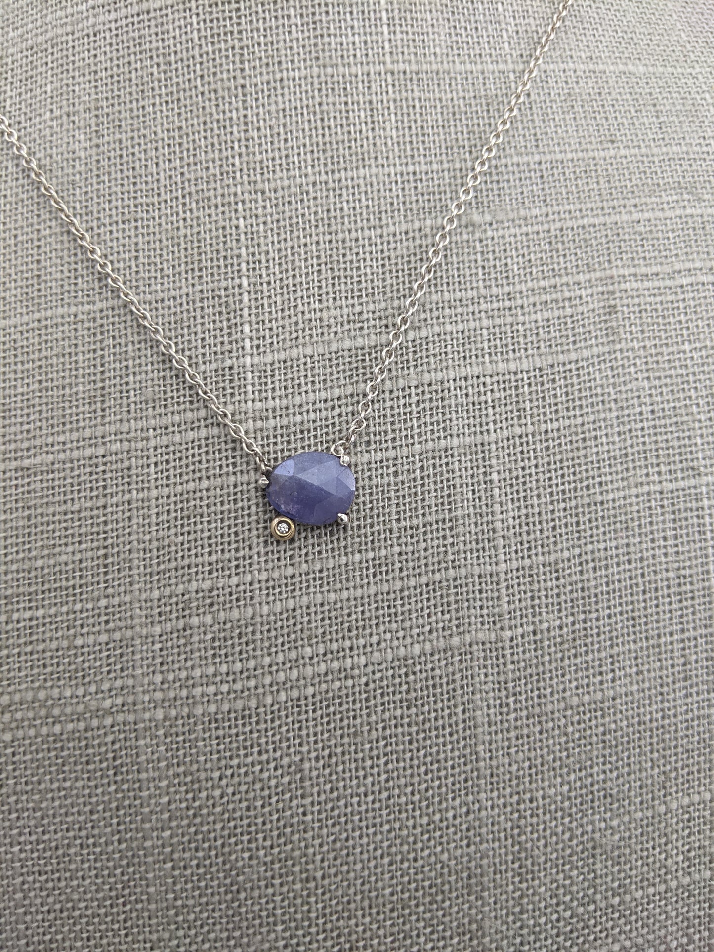 Tanzanite with Gold and Diamond