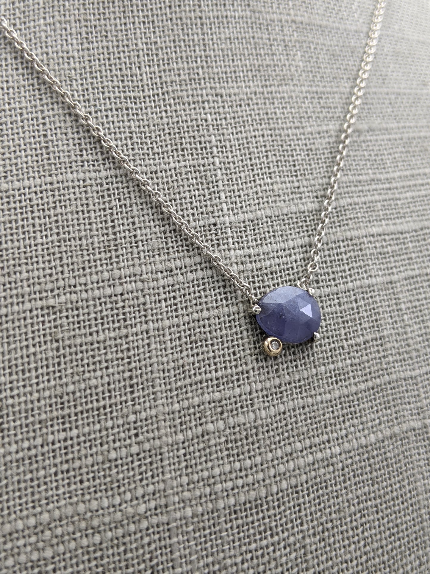 Tanzanite with Gold and Diamond