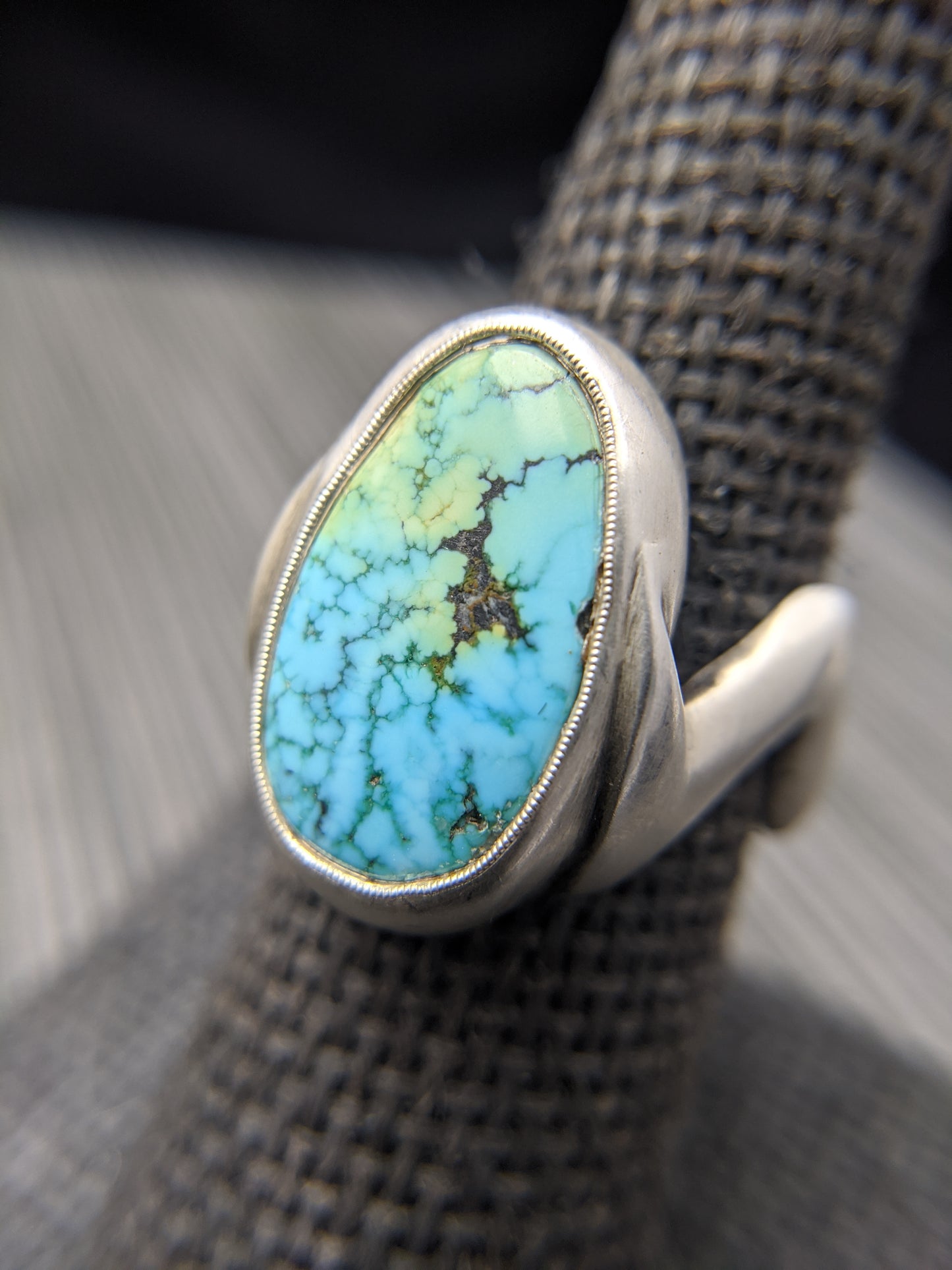 Zig-Zag Blue Moon Turquoise Ring