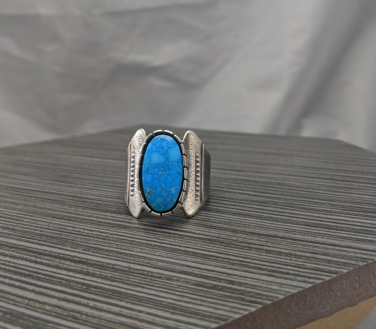 Bright Blue Kingman Fan Ring