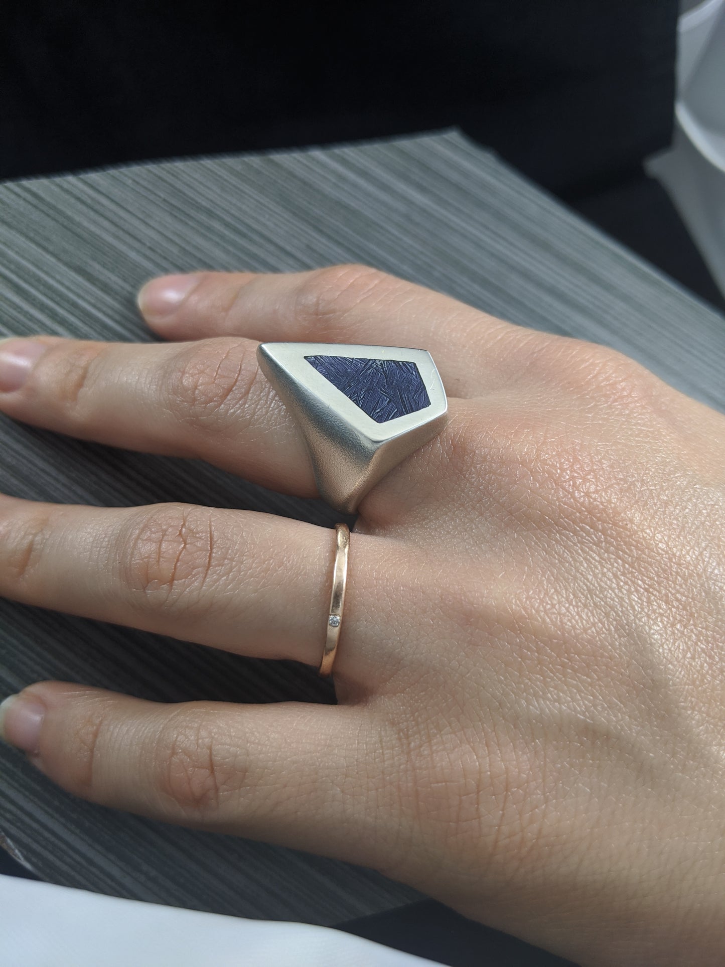 Sagenite Tiffany Stone Inlay Ring