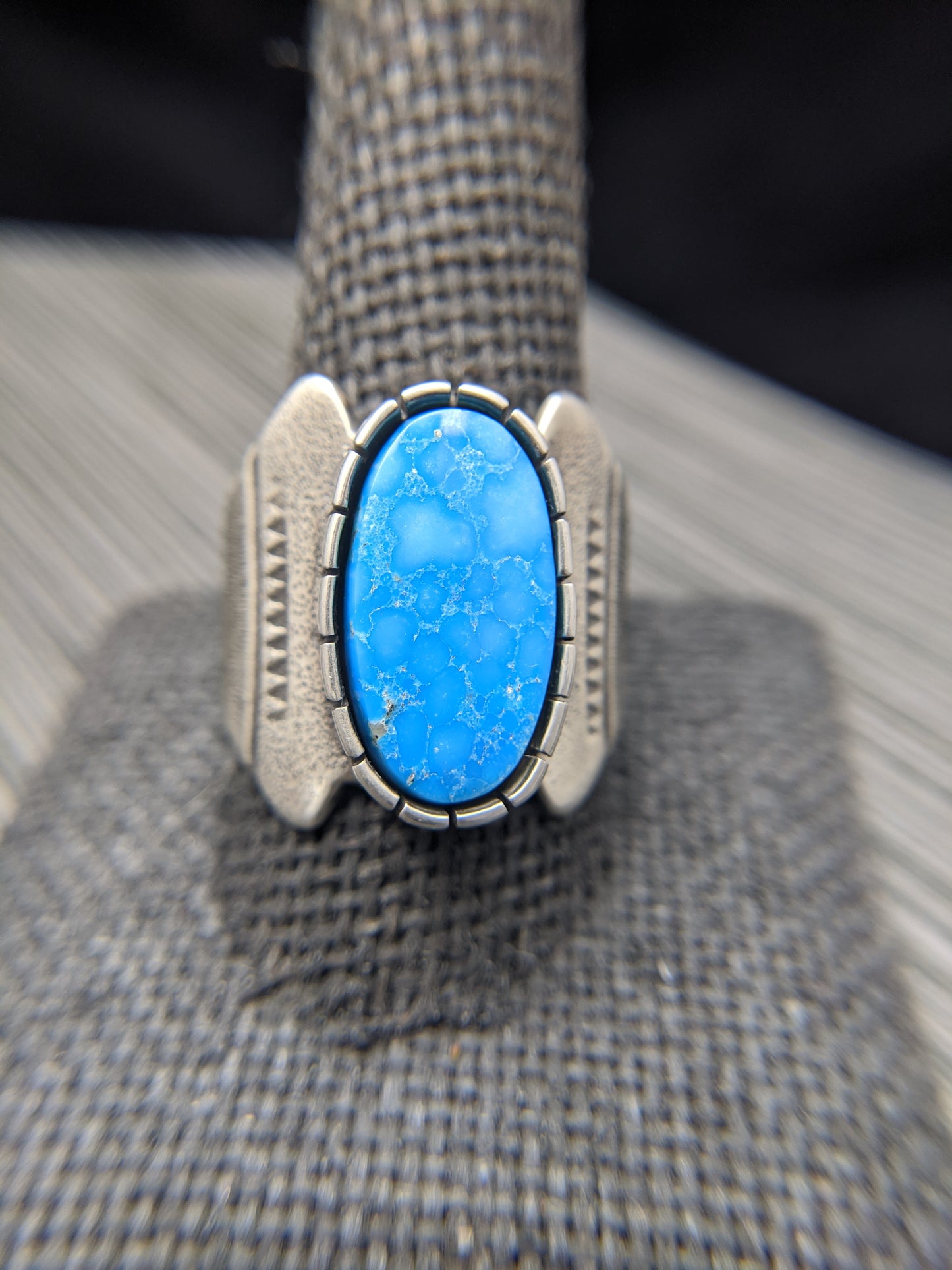 Bright Blue Kingman Fan Ring